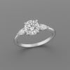 Bague de fiançailles moissanite argent