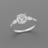 Bague de fiançailles moissanite argent