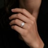 Bague de fiançailles moissanite argent