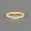 Bague anneau argent ligne zircons