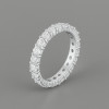 Bague anneau argent ligne zircons