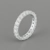 Bague anneau argent ligne zircons