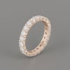 Bague anneau argent ligne zircons