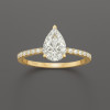 Bague fiancaille femme argent zirconium goutte eau 3 couleurs