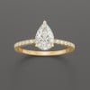 D Bague fiancaille femme argent zirconium goutte eau 3 couleurs