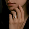 Bague fiancaille femme argent zirconium goutte eau 3 couleurs