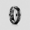 Bague personnalisee alliance tungstene noeud celtique
