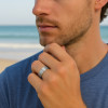 Bague homme anneau tungstene celtique personnalisable