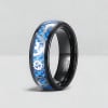 Bague homme tungstene fibre de carbone rouage personnalisable