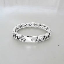 Men's Steel Bracelet with Thick Marine Chain