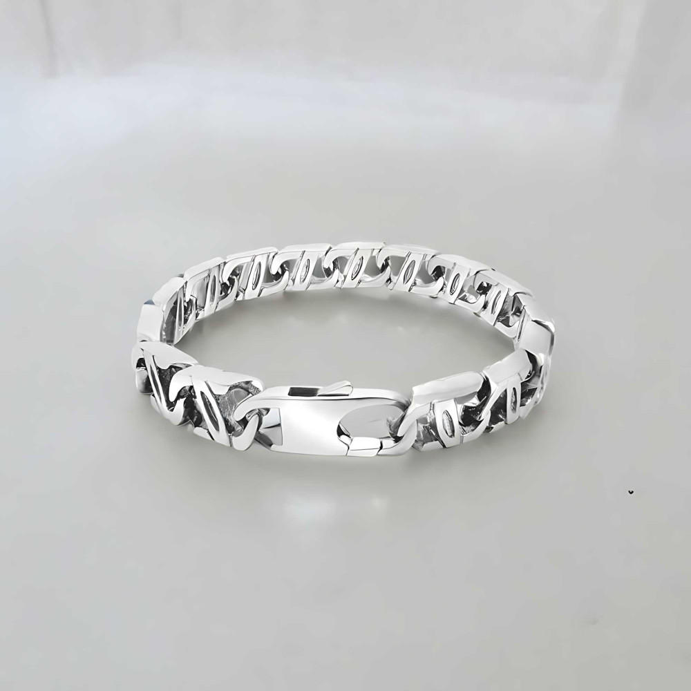 Bracciale da Uomo in Acciaio con Catena Marina Spessa