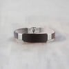 Bracelet personnalise homme caoutchouc gourmette acier