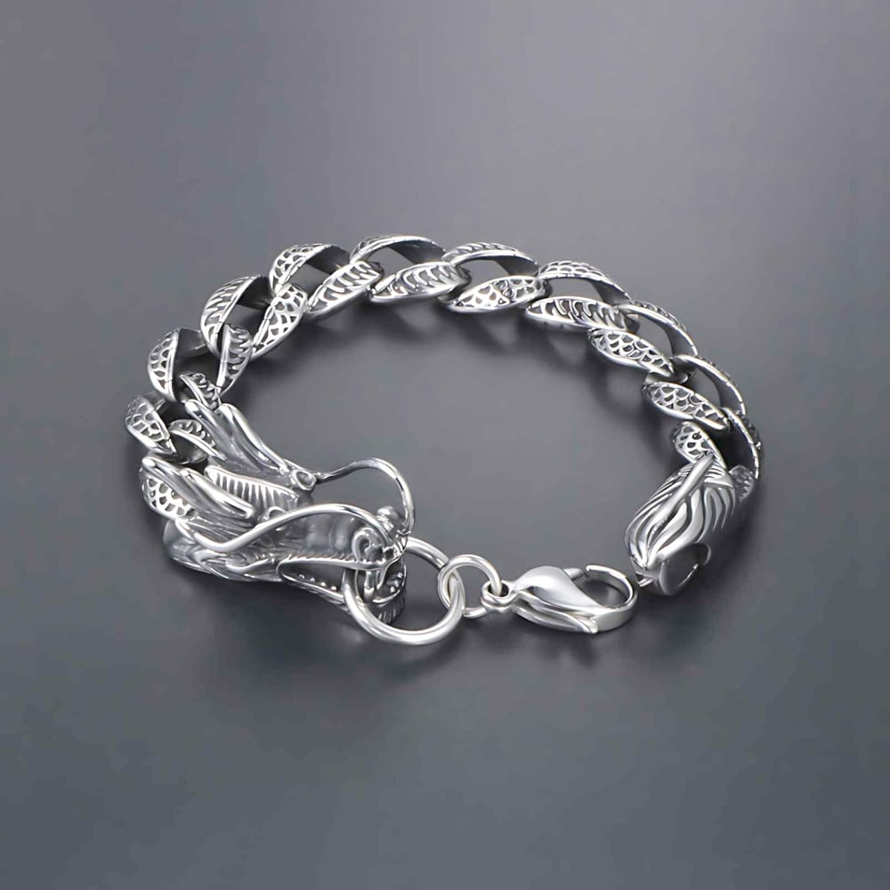 Men's Stainless Steel Dragon Chain Bracelet