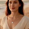 Sterling Silver Cubic Zirconia Inlay Knot Ball Pendant
