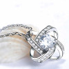 Pendentif argent boule noeud zirconium