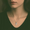 Collana con ciondolo in argento con segno zodiacale Ariete