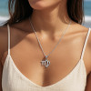 Pendentif homme Collier argent zodiaque Vierge