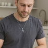 Pendentif homme Collier argent zodiaque Poissons