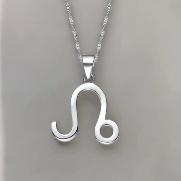 Sterling Silver Leo zodiac pendant necklace