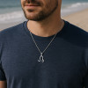 Pendentif homme Collier argent zodiaque Lion