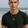 Pendentif homme Collier argent zodiaque Balance