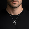 Pendentif homme Collier argent zodiaque Taureau