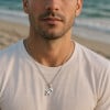 Collana da uomo in argento con ciondolo zodiacale Sagittario