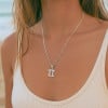 Pendentif homme Collier argent zodiaque Gemeaux