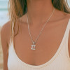 Pendentif homme Collier argent zodiaque Gemeaux