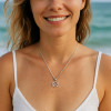 Sterling Silver Cancer zodiac pendant necklace