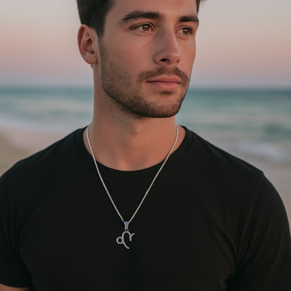 Collar De Plata De Ley 925 Con Signo Zodiacal De Capricornio Con Colgante De Signo De Estrella Para Cumpleaños Del 22 De Diciembre Al 19 De Enero De 24 Quilates Con
