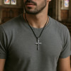 Pendentif magma argent croix