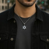 Pendentif argent étoile de david celtique