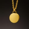 Pendentif personnalise homme collier Acier rond ecrin secret a graver personnaliser