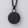 N Pendentif personnalise homme collier Acier rond ecrin secret a graver personnaliser