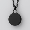 Pendentif personnalise homme collier Acier rond ecrin secret a graver personnaliser