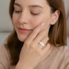 Bague personnalisee alliance dome ceramique noire