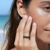 Bague céramique multi-facettée