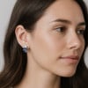 Boucles d'oreille argent fleur resine creoles