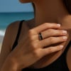 Bague personnalisee homme anneau tungstene noir brosse