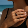 Bague personnalisee homme anneau tungstene noir brosse