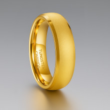 Customizable Tungsten Wedding Ring with Sandblasted Finish