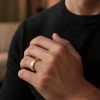 Bague mariage personnalisable Tungstene aspect sable