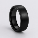 Bague personnalisee alliance tungstene noir mat brosse