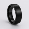 Bague personnalisee alliance tungstene noir mat brosse