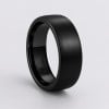 Bague personnalisee alliance tungstene noir mat brosse