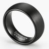 Bague personnalisee alliance tungstene noir mat brosse