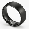 Bague personnalisee alliance tungstene noir mat brosse