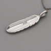 925 silver feather pendant for men and women