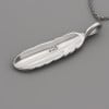 Colgante de plumas de plata 925 para hombre y mujer.